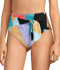 Gibson  Latimer Waterblocks Tie Front High Waist Swimsuit Bottom Size X-Small
