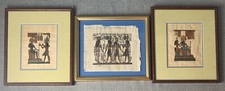 Egyptian Art Painting On Papyrus Lot Of 3
