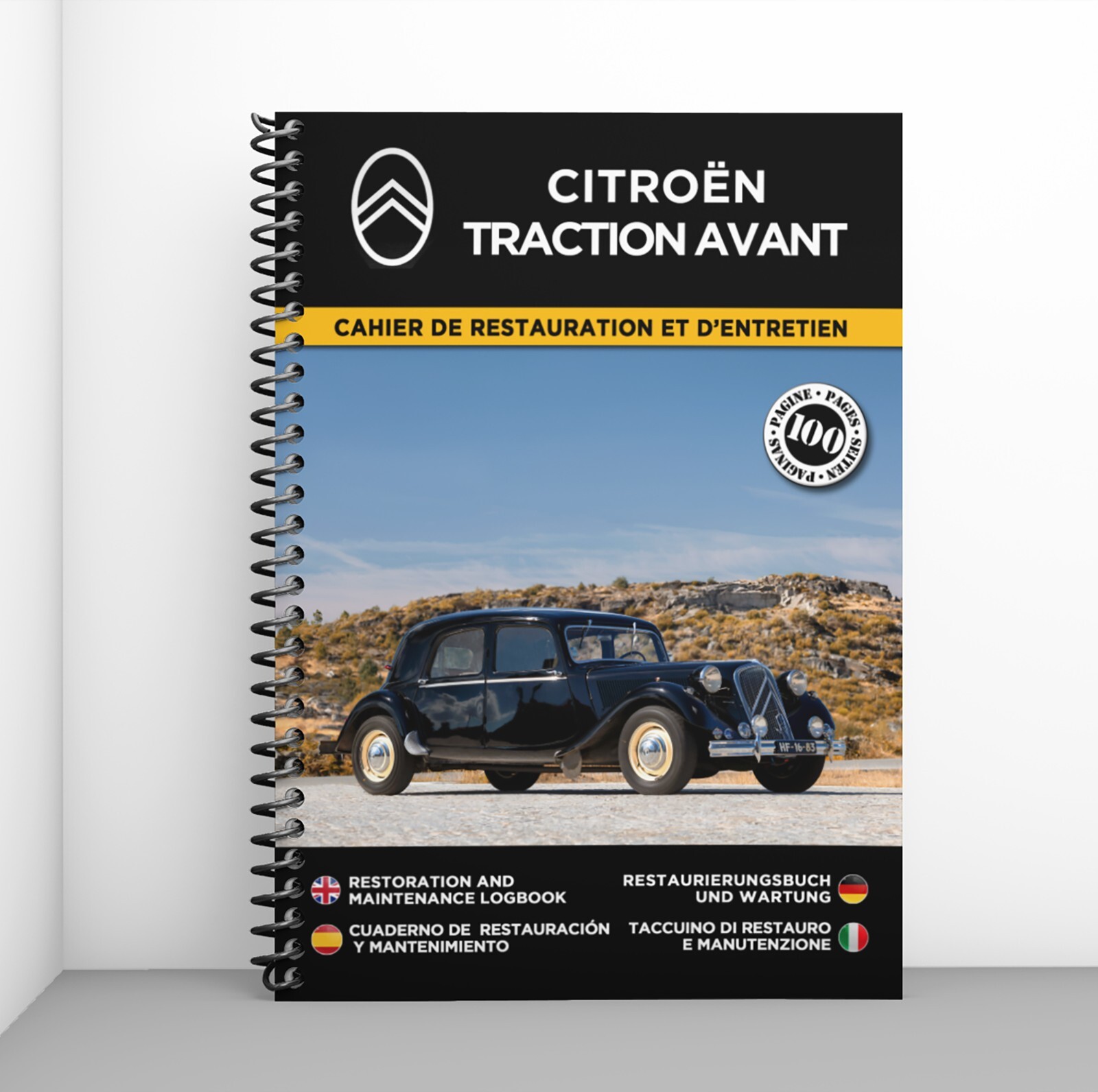 Cahier de restauration Citroën Traction Avant carnet d'entretien A4