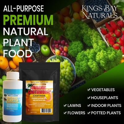 100% Organic Worm Castings & Tea Bundle!  Kings Bay Naturals fast free Shipping!