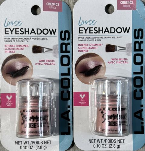 L.A. COLORS LOOSE EYESHADOW lollipop CBES403 Intense Shimmer - 2 Pack NEW