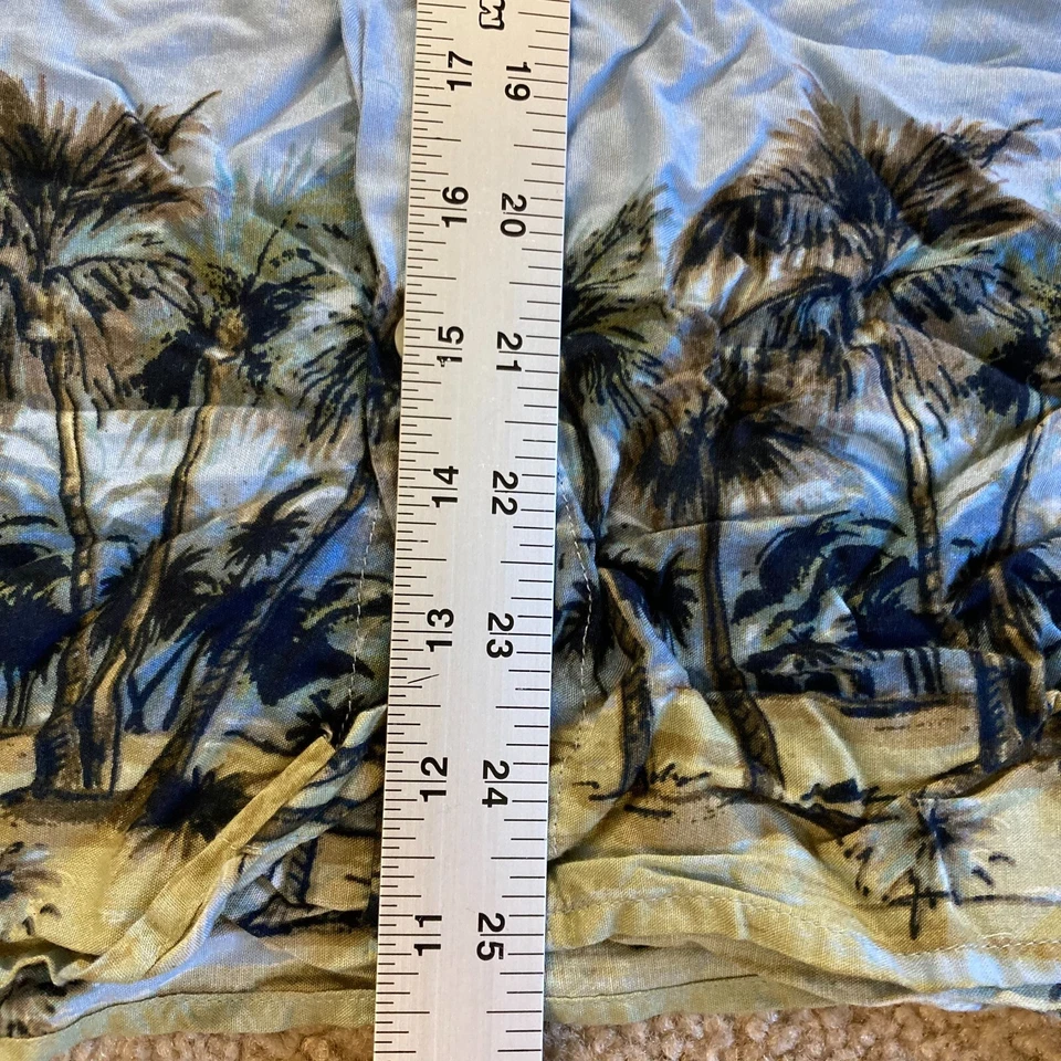 Camisa Hawaiana Manga Corta Azul Edición Natural Para Hombre Talla M Mediana Abotonada Foto 4 de 4