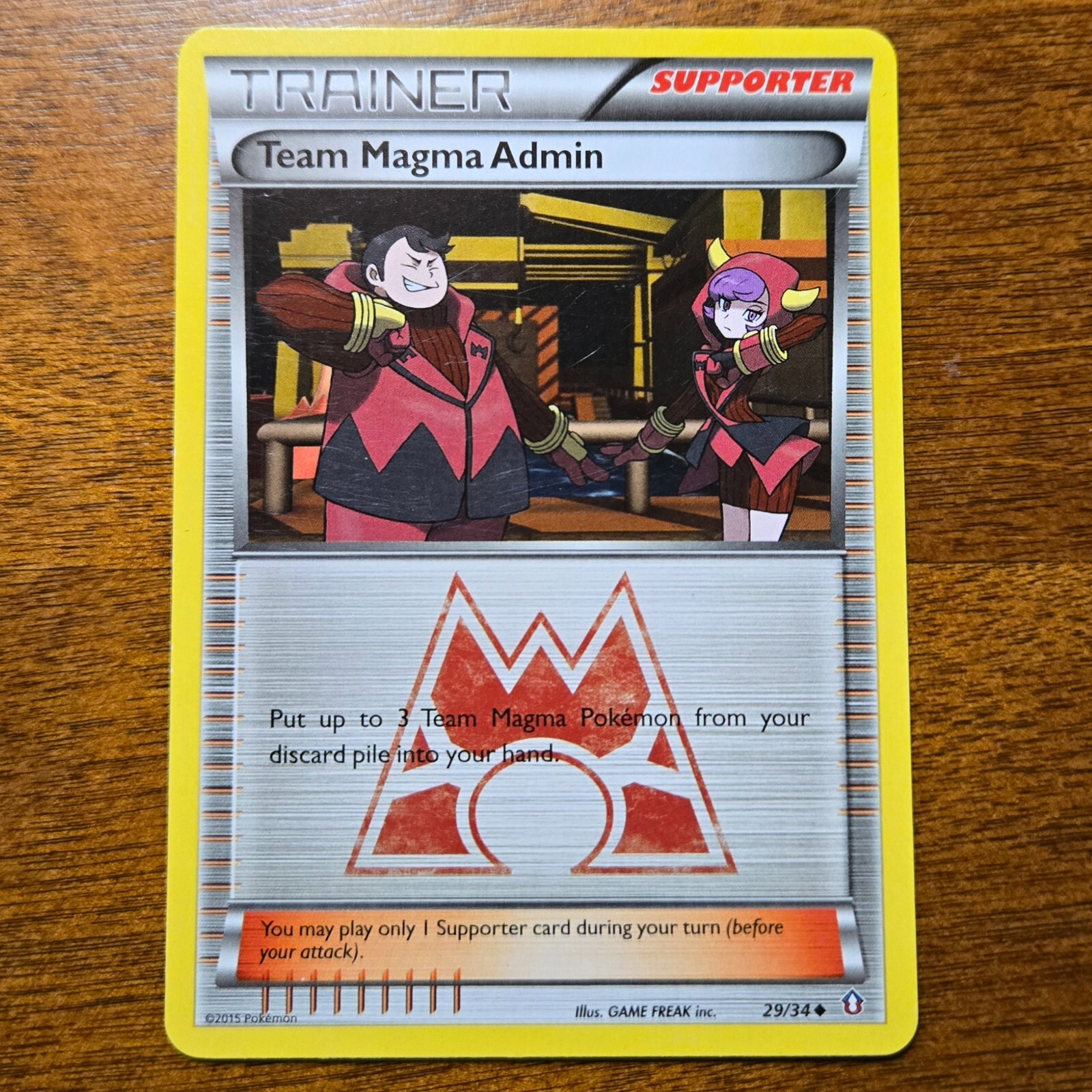 Team Magma Admin 29/34 - Double Crisis Uncommon 2015 - Pokémon TCG Card LP