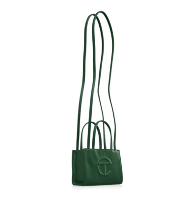 BRAND NEW: TELFAR (Small) Dark Olive Shopping Bag Vegan Leather
