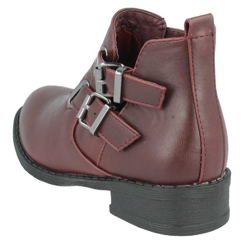 Solde Filles Spot On Synthétique Bottines à Enfiler Petit Talon Bloc H5035 - Zdjęcie 8 z 10