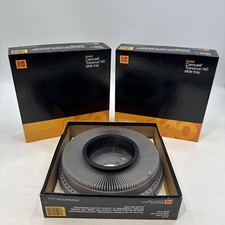 Lot 3 - Four Vintage Kodak Carousel Transvue 140 Slide Trays - Orig Box