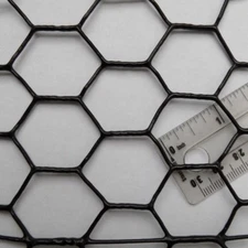 Pinnon Hatch Farms Black PVC Coated 1” Hex UV-Stabilized Chicken Wire Fence
