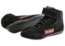RaceQuip 30300100 Size 10 Mid-Top SFI Racing Driving Shoes Black Suede 