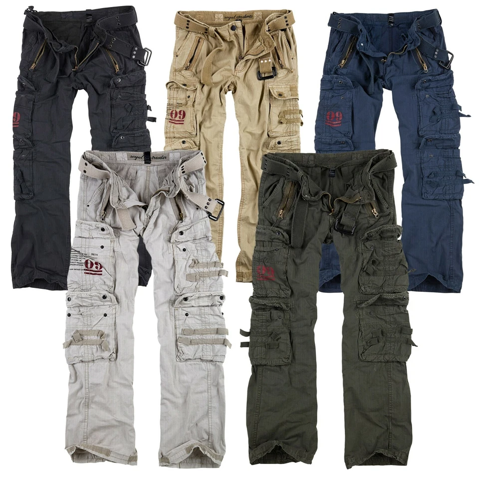 Surplus Raw Vintage Royal Traveler Trousers Premium Cargo Pants Hose Airborne