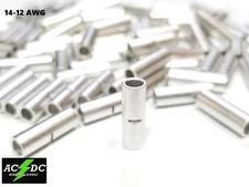 14-12 GAUGE 25 PK UNINSULATED NON INSULATED TINNED BUTT CONNECTOR TERMINAL WIRE