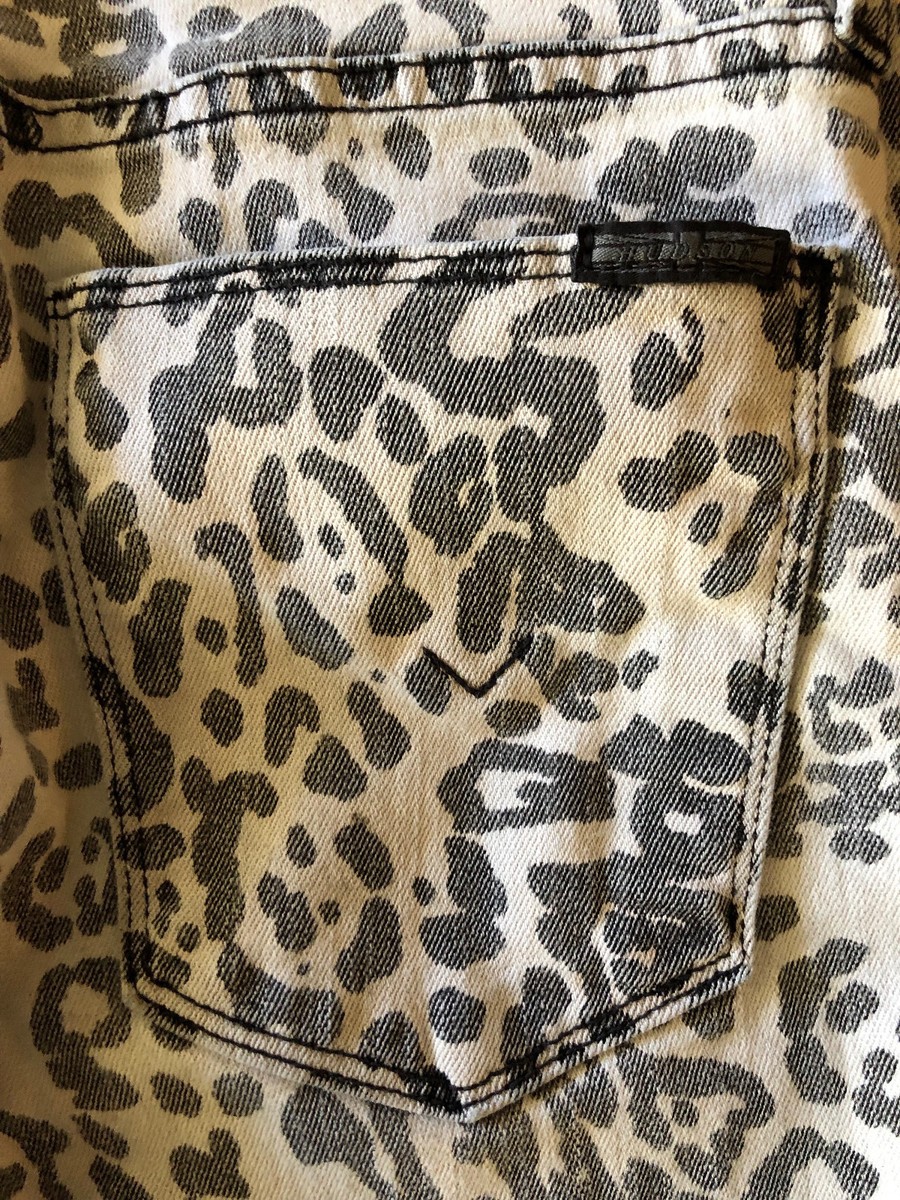 Jean Super Skinny Hudson Motif Léopard - Taille 27, Mi-hauteur, Neuf Sans étiquette