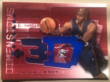 Michael Jordan Game Worn Warm Up 2004 3-D Triple Dimensions # 523/999 Card Wiz