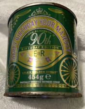 Super Rare LYLES SYRUP collectible Queen Elizabeth 90th Bday tin.empty ENGLAND