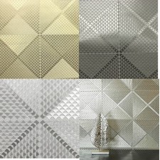 Arthouse Foil Diamond 3D Geometric Metallic Wallpaper 