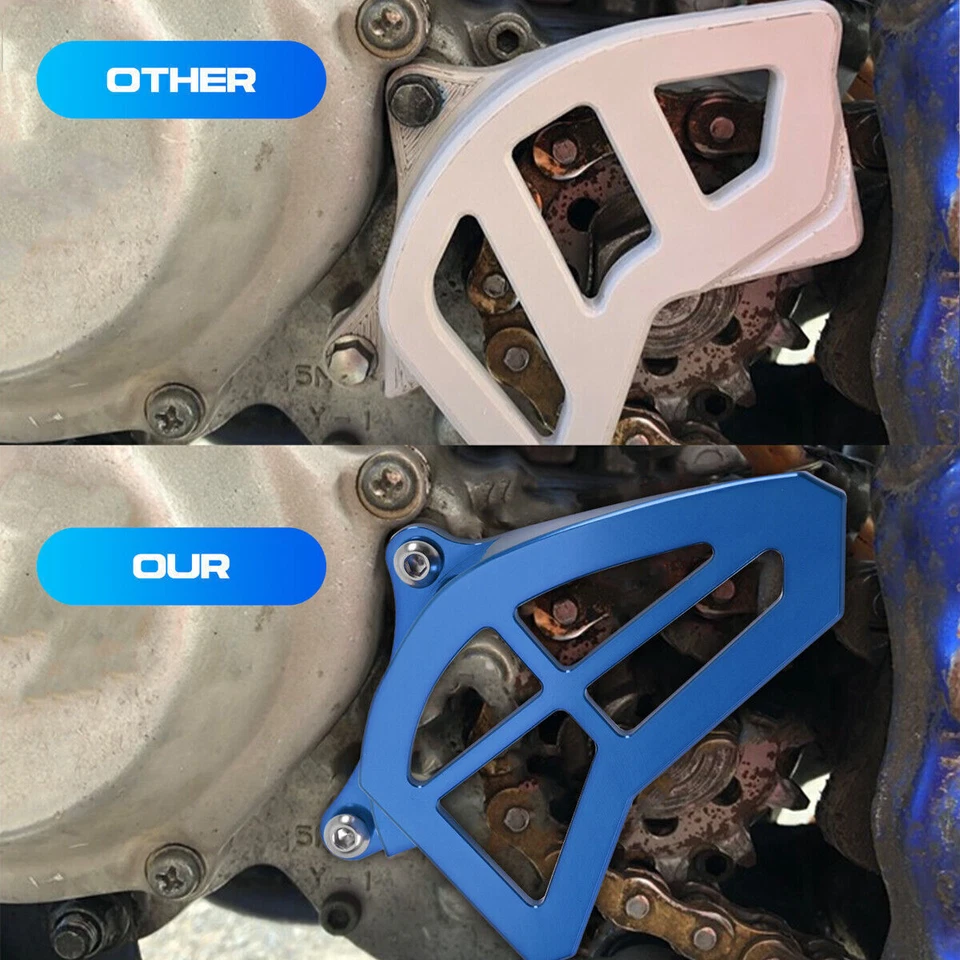 CNC Aluminum Sprocket Guard Cover Blue for Yamaha YZ125 1993-2004 Protect USA Foto 2 de 4
