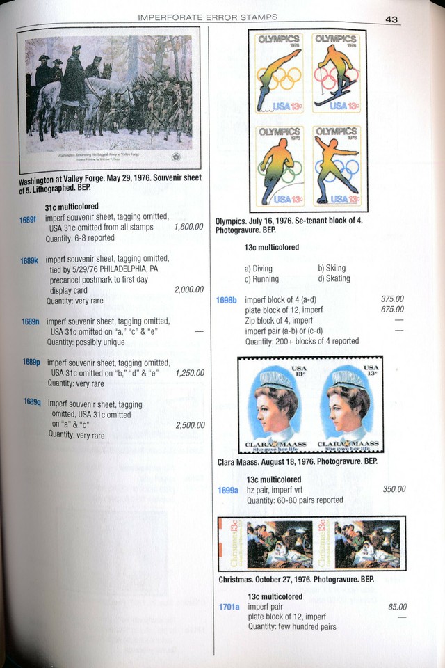 Scott Catalogue of Errors on US Postage Stamps 19th Edition Book