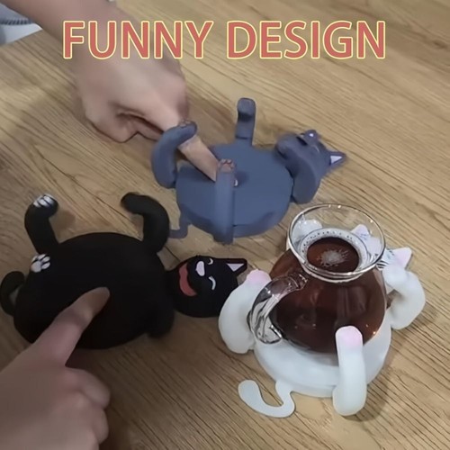 Cute3D Print Cat Coaster Creative Heat Insulation Cat Mug Holder Non-slip Animal - Picture 3 of 12