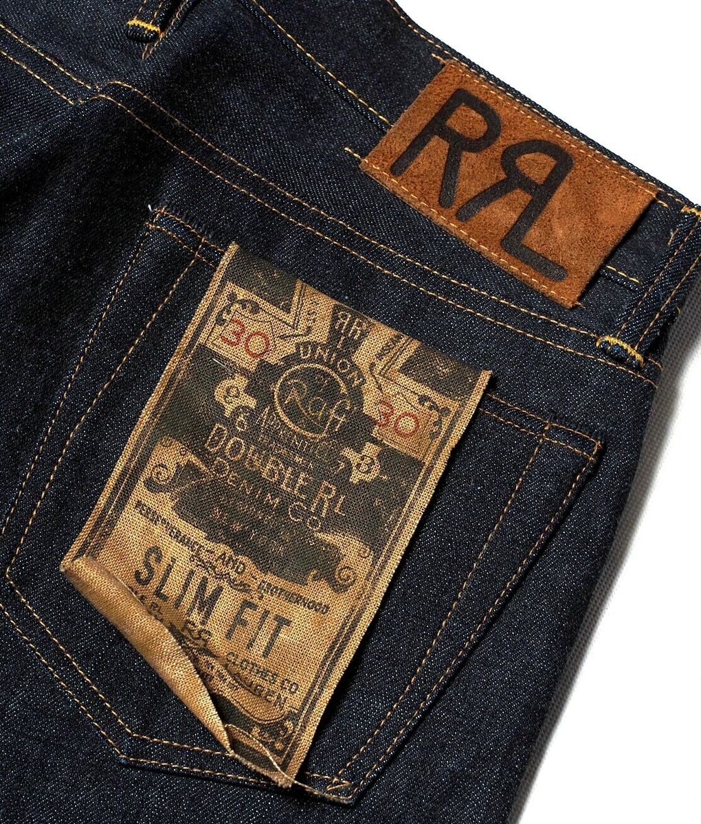 POLO RALPH LAUREN DOUBLE RL RRL BLUE SLIM FIT RIGID SELVEDGE POLO RALPH LAUREN DOUBLE RL RRL BLUE SLIM FIT RIGID SELVEDGE