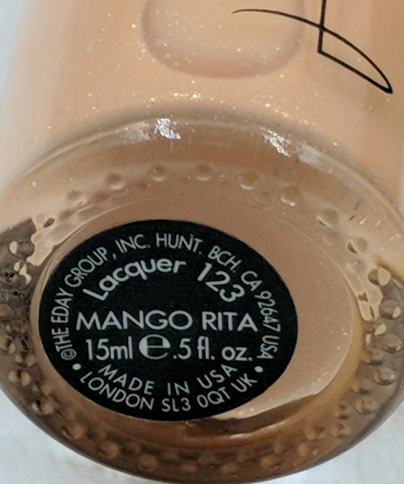 Esmalte de uñas Nailtini MANGO RITA #123 NUEVO EN CAJA 0,5 oz nuevo en caja tono naranja melocotón Foto 3 de 3