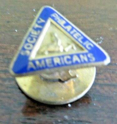 AMERICANS PHILATELIC SOCIETY L.G.B.1/10 ,10 KT GOLD AWARD MEMBER LAPEL PIN