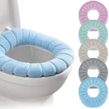 Warm Toilet Seat Cover Soft Bathroom Closestool Pad Winter Seat Mat Washable NEW