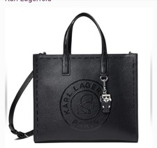 Karl Lagerfeld Paris Nouveau black tote bag
