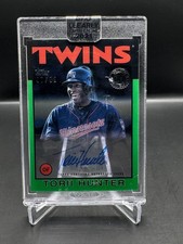 2021 TOPPS CLEARLY AUTHENTIC! TORII HUNTER! ON-CARD AUTO! GREEN! #/99!