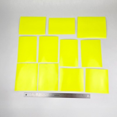 Oracal 6510 Fluorescent Yellow Adhesive Vinyl   Remnant Pieces ~500 Sq. inches