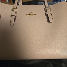 Coach Leather Mollie Tote Pink Shoulder Bag Used