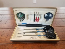 Vintage Dart World Piranha II Dart Set Of 3 In Case 90% Tungsten Steel Tip