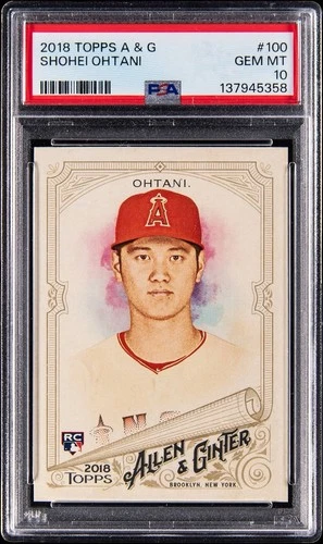 Topps 2018 Allen & Ginter Shohei Ohtani #100 Rookie Base PSA 10 Angels