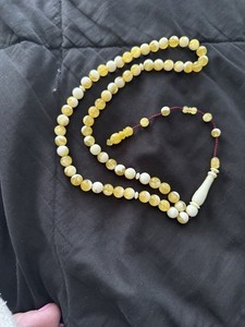 🌟 Golden & Cream Marbled Tasbih 🌟