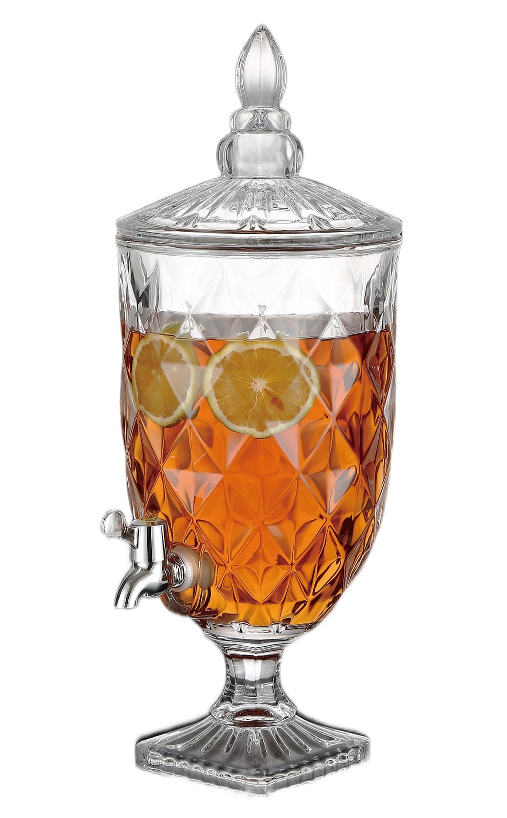 Getränkespender Glas mit Zapfhahn 5L Wasserspender Saftspender Cheffinger G28