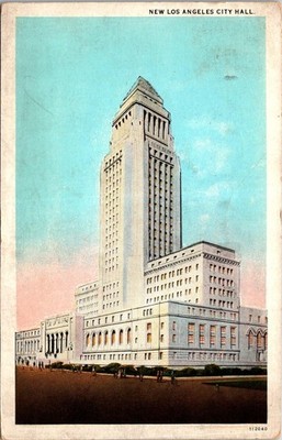 Vintage Los Angeles City Hall Postcard Western Publishing Novelty 1928 Mailed