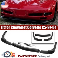 Matte Black Front Bumper Lip Splitter Kits For Corvette C5 Zr1 Style 1997-2004