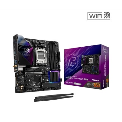 Asrock B850M RIPTIDE WIFI Phantom Gaming Amd Am5 Sockel Mainboard Micro-Atx 4X