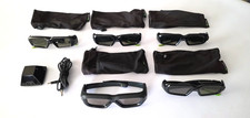 Nvidia 3D Vision 2 Wireless Glasses Kit Lot with 5 pairs of glasses & IR Emitter