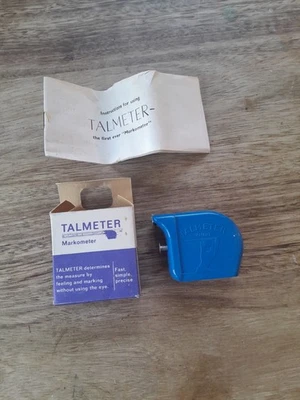 TAPEMEASURE Vintage Maßband T A Ljungberg Talmeter Markometer wie Hulstafors (blau)