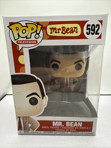 Funko Pop! Television ~ MR. BEAN #592 ~ w/ Teddy Bear ~ Vinyl Figure Bobblehead