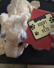 FAO Schwarz Adopt A Pets Gold Striped Plush "Tiger" 15-inch New w tags Adopt