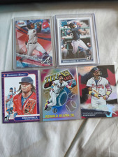 5 Ronald Acuna Jr. cards 2 rookies 3 inserts