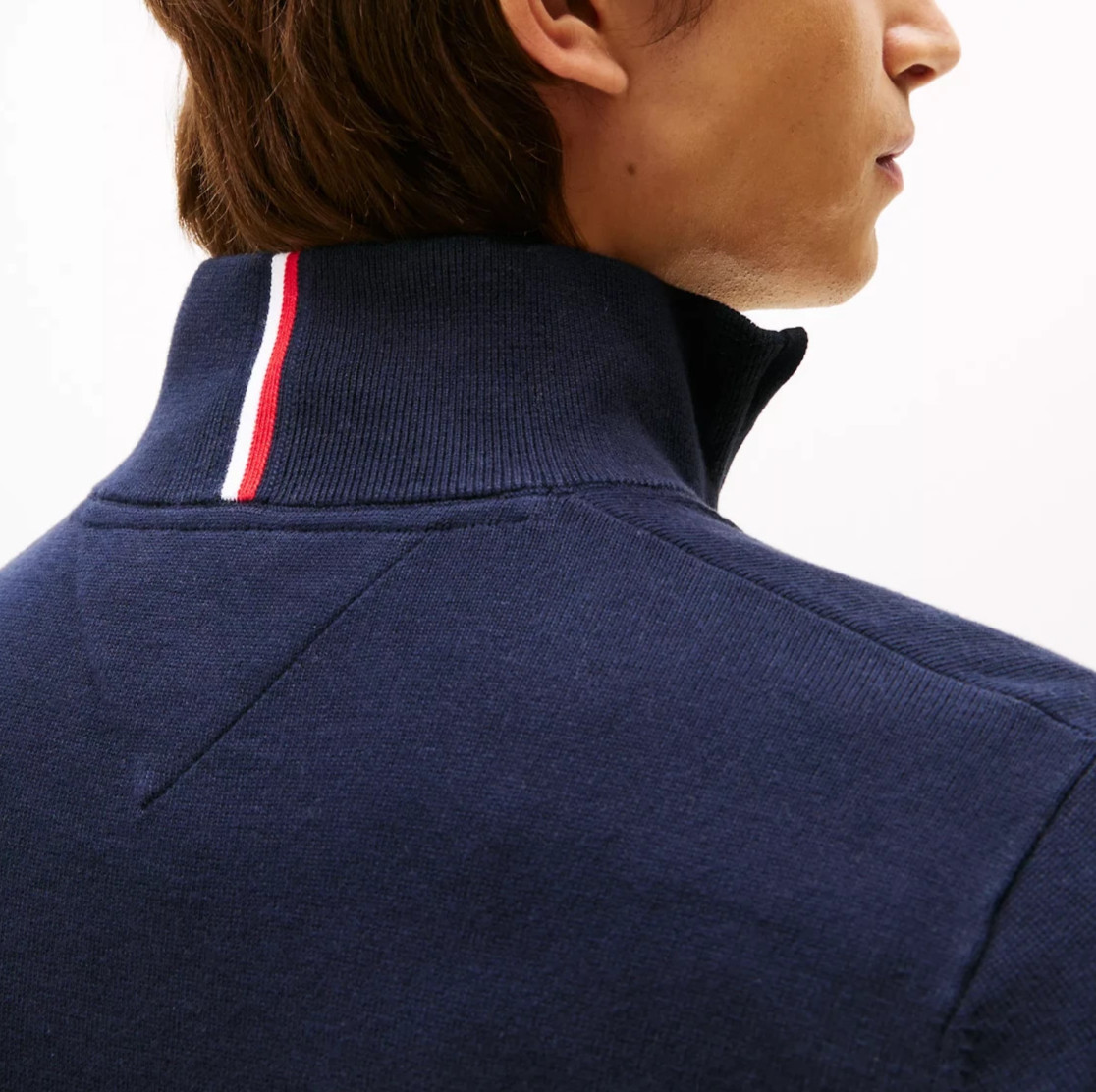 NWT Tommy Hilfiger Men's Regular Fit Essential Solid Classic Quarter-Zip Sweater image 7