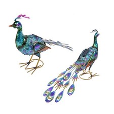 Outdoor Solar Light Vivid Peacock Sculpture Light Garden Decoration Light For