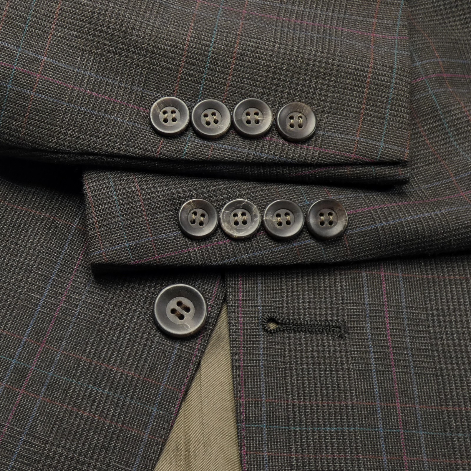 Vintage Ralph Lauren Chaps Union Made USA Merlot Plaid Suit 42 R image 8