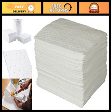 Heavyweight Oil Absorbent Pads 15"x17" - 100 Count, Economical Spill Cleanup Sol