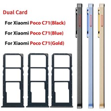 Dual Card Tray Micro SIM Card Slot SD Card Holder for XIAOMI Poco C71 Micro SIM