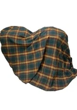 Cotton Park Cottage Plaid Glittery Tablecloth 68"Round Multi autumn decor