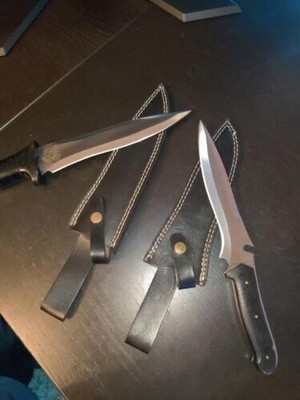 Jack Krauser's Knife and RE4 Leon Kennedys Handmade Spring Steel Knives