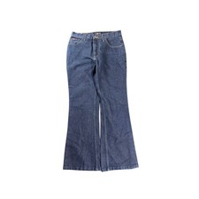 Y2k Vintage lei Life Energy Intelligence Flare Jeans Womens 9 Dark Wash Denim