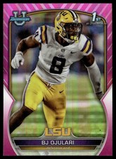 2022 Bowman University Chrome Pink Refractor BJ Ojulari Rookie LSU Tigers #58
